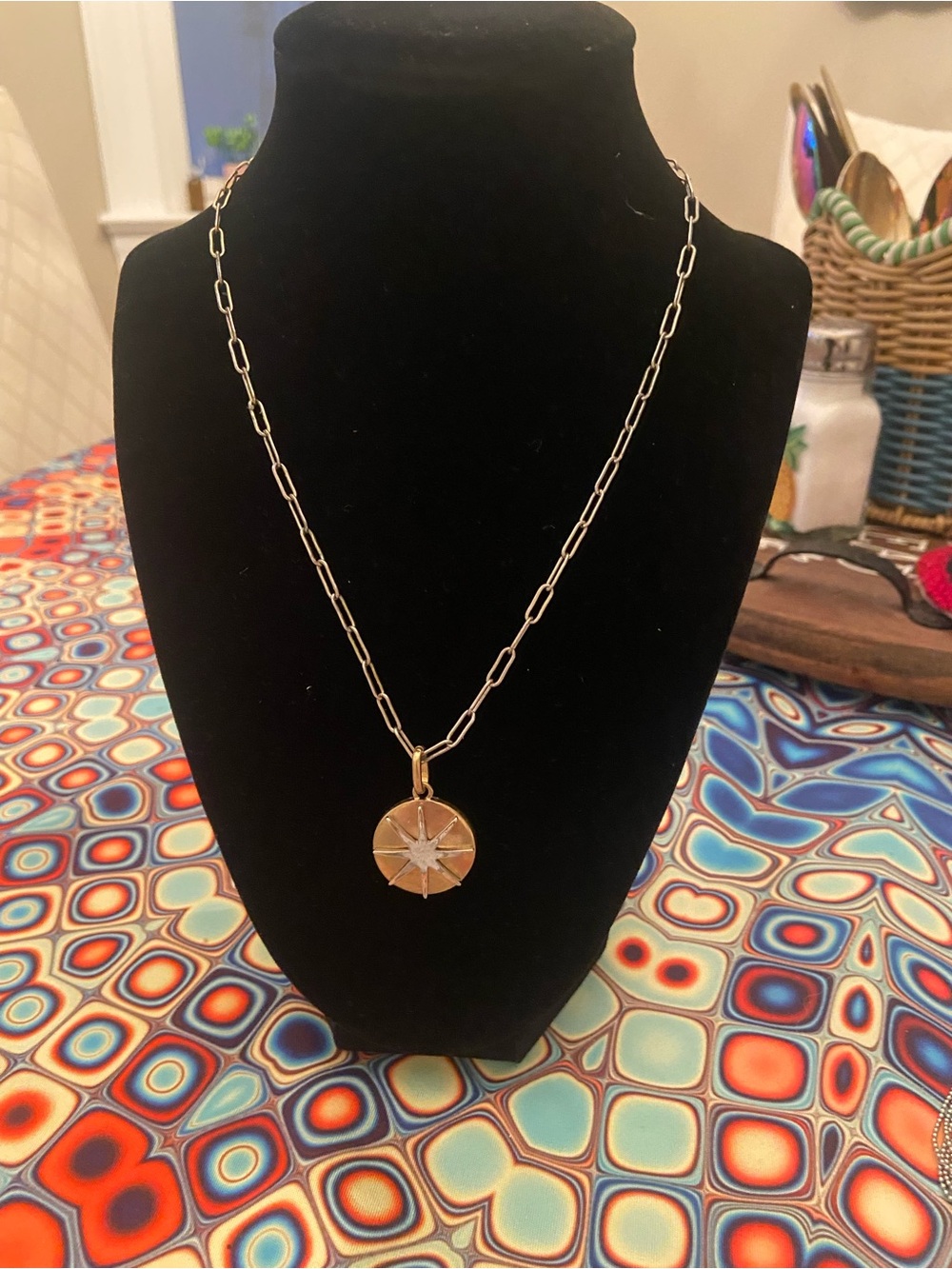 Gold Starburst Pendant Necklace - Women's Jewelry
